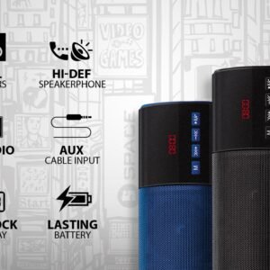Space Rise 11 Portable Wireless Speaker RS-811 Black, Blue, Brown & Gray - Image 12