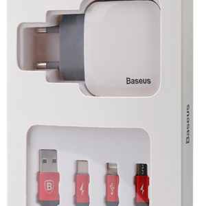 Baseus Letour Dual U Charger (EU)+3in1 cable (Apple+Micro+Type-C) - Image 3