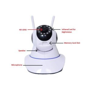 V380 Dual Antenna Live View HD CCTV Wireless IP Security Camera - Image 4