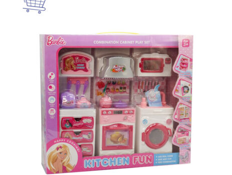 Kitchen Barbie Combination Cabinet Play Set