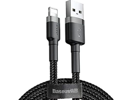 Baseus cafule Cable USB For lightning 1.5A 2M Gray+Black