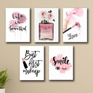 Makeup Wall Art for Girls Room