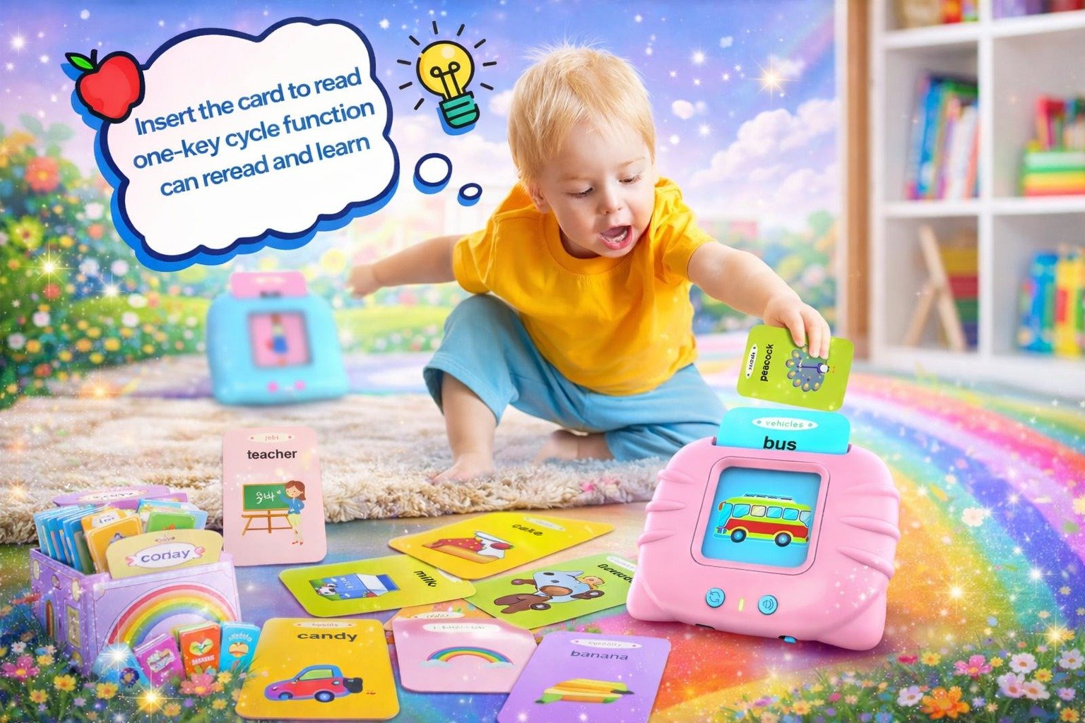 Smart Kids Talking Flash Card Learning Machine – Interactive Educational Toy