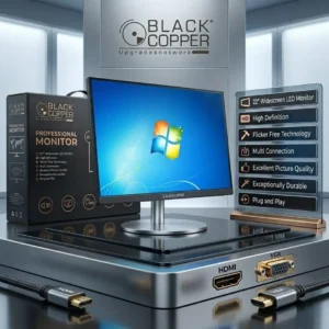 BlackCopper 22 Inch LED Monitor Front View