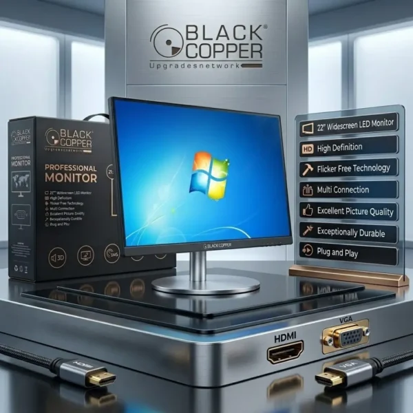 BC-LED22WHV-Front-Display BlackCopper 22 Inch LED Monitor Front View