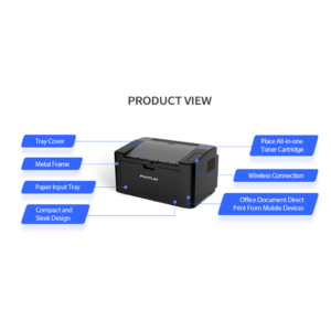 single function printer side view