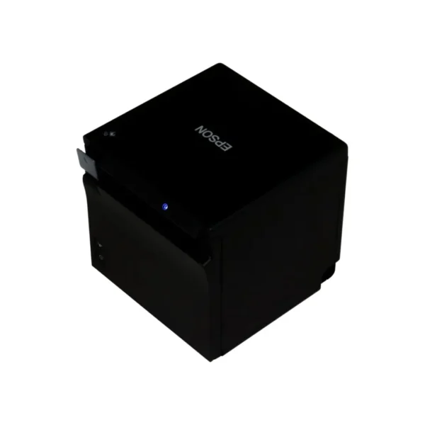 Rear connectivity interface ports on Epson TM-m30II POS receipt printer