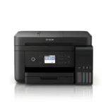 Front profile angle view of the black multi functional Epson EcoTank L6270 duplex device