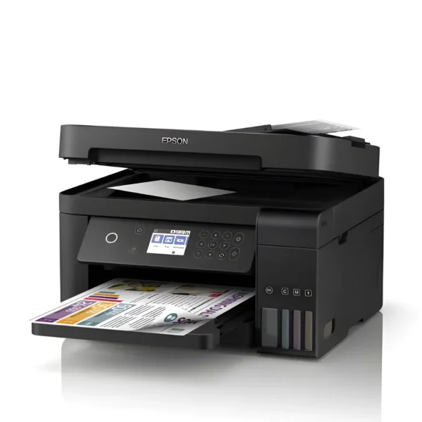 Front lower paper tray loaded with plain A4 sheets on an Epson EcoTank machine