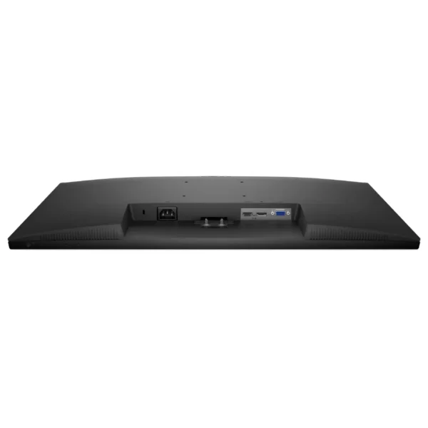 Widescreen flat panel operating spreadsheets cleanly under bright corporate office illumination