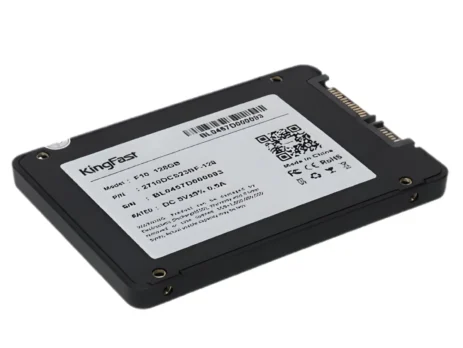Front face layout view of the 2.5 inch internal KingFast SSD 128GB drive housing