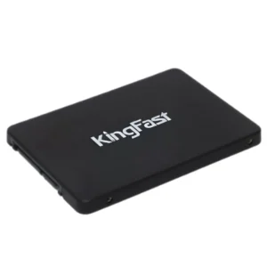 Close up view of the gold plated SATA 3 connection interface pins on a KingFast SSD