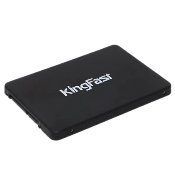 Close up view of the gold plated SATA 3 connection interface pins on a KingFast SSD
