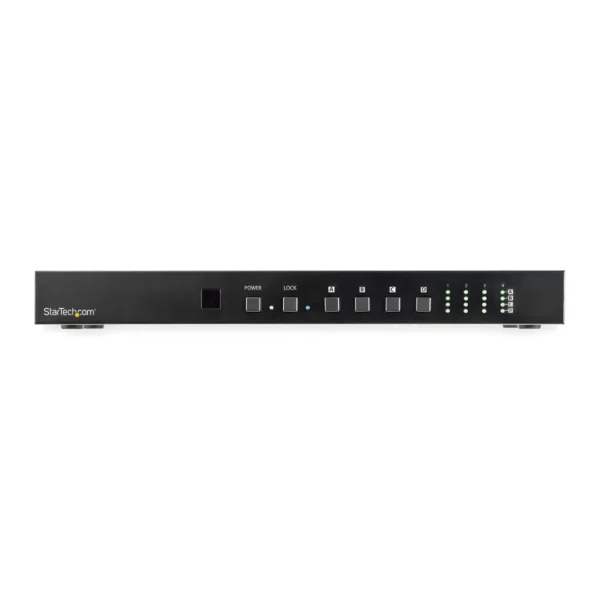 ar orientation panel displaying 4 HDMI inputs and 4 HDMI outputs on a MATRIX SWITCH chassis