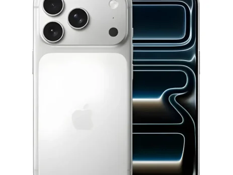 Front face dynamic view of the titanium finished Apple IPHONE 17 PRO MAX showing the 6.9 inch OLED display