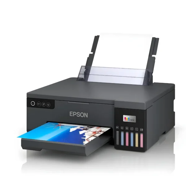 Refilling the front fluid reservoirs of an EPSON 8050 using a mess free key lock bottle nozzle