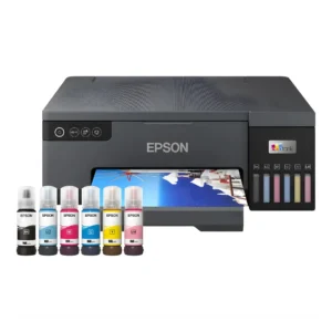 Specialized media loading slot on an EPSON 8050 holding an inkjet printable PVC ID card tray