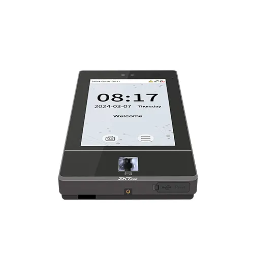 SenseFace 7A touch screen biometric terminal installed on wall