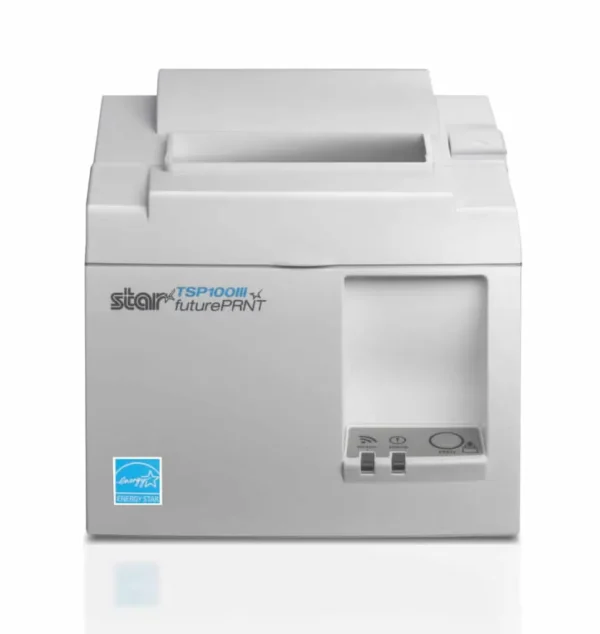 Rear connection panel of Star Micronics TSP100III thermal printer