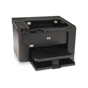 HP LaserJet P1606dn side profile with paper tray