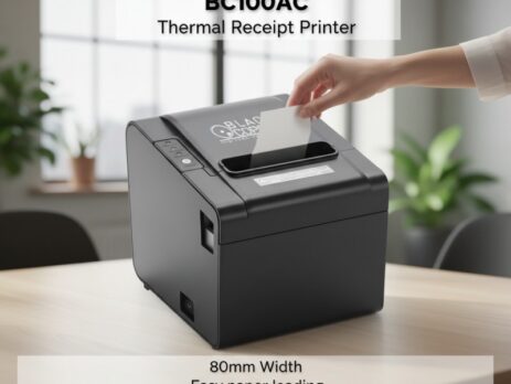 Black Copper BC-100AC Mini POS Receipt Printer front view