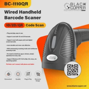 BlackCopper BC-1110QR scanning QR code from smartphone display