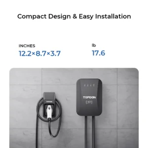 User tapping RFID card on TOPDON Pulse Q 22kW charger for access authorization