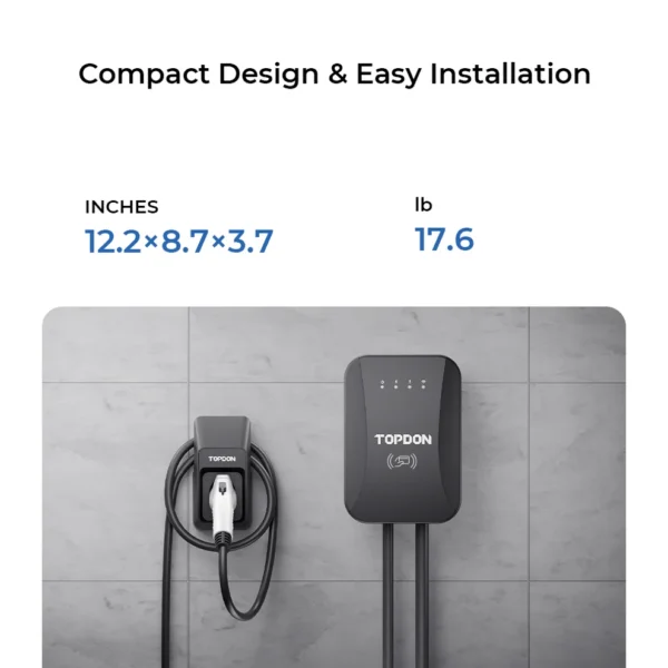 User tapping RFID card on TOPDON Pulse Q 22kW charger for access authorization