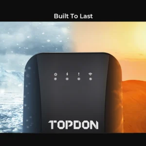 TOPDON PulseQ smartphone app interface showing charging