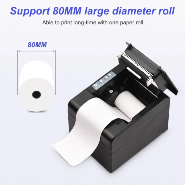 Speed-X SP-250U printing a clean retail bill using the built-in automatic paper cutter