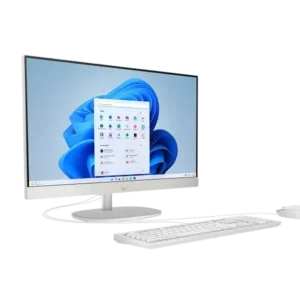 Close-up of 23.8 inch Full HD IPS touch screen display on HP AIO DT 24-CR2030D