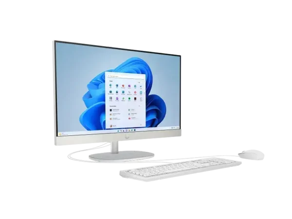 Close-up of 23.8 inch Full HD IPS touch screen display on HP AIO DT 24-CR2030D