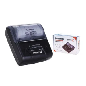 Speed-X BT600M mini portable 80mm thermal receipt printer featuring Bluetooth USB Printer connectivity