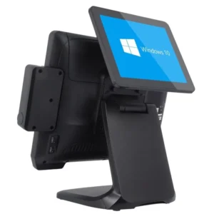 Interface panel on Black Copper POS system showing USB, LAN, and RS232 serial ports