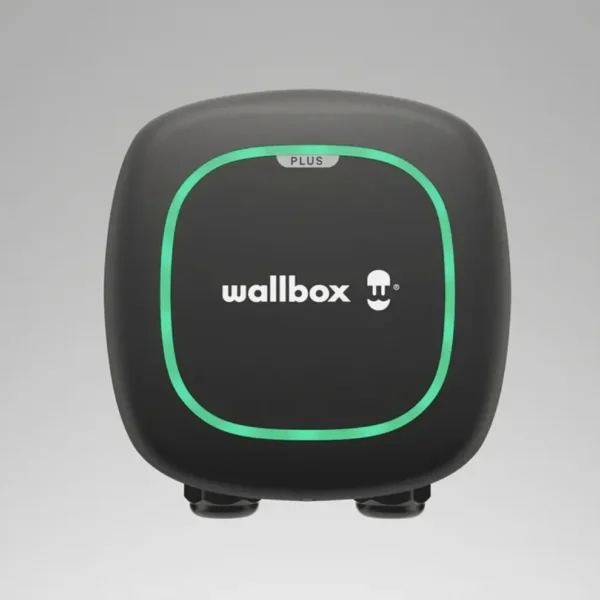 Mobile smartphone displaying myWallbox app controlling Wallbox Pulsar Plus 22kW