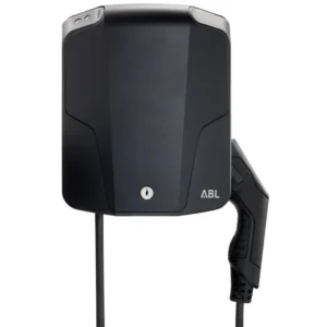 ABL Wallbox eMH1 Basic 22kW EV charger front view showing Type 2 connector cable