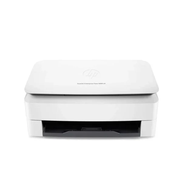 HP ScanJet Enterprise Flow 5000 s4 HP Sheetfeed Scanner front view with document tray extended