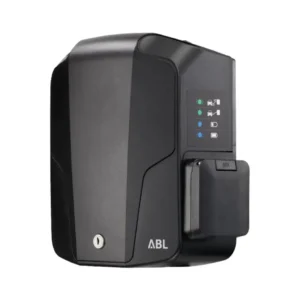 Front LED status indicators on ABL Wallbox eMH1 showing operational state