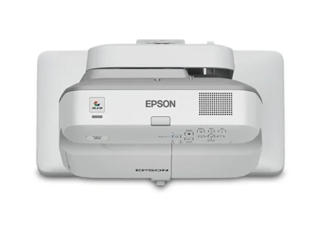 Epson EB-685W School College Projector wall mounted above 100-inch classroom screen