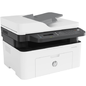Smartphone next to HP MFP printer showcasing wireless mobile printing