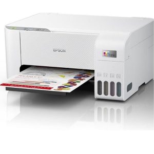 Open flatbed scanner lid on Epson EcoTank L3276 printer