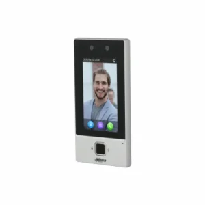 Close-up of 4.3-inch glass capacitive touch display on Dahua ASI6214D-W
