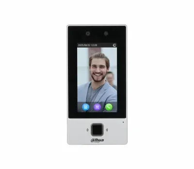 Front angle view of Dahua ASI6214D-W single door face recognition terminal