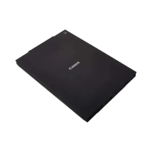 Canon CanoScan LiDE 400 double-hinged Z-Lid extended over a thick book