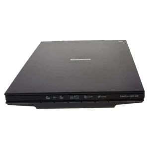 Close-up of 5 EZ one-touch buttons on Canon CanoScan LiDE 400 slim scanner