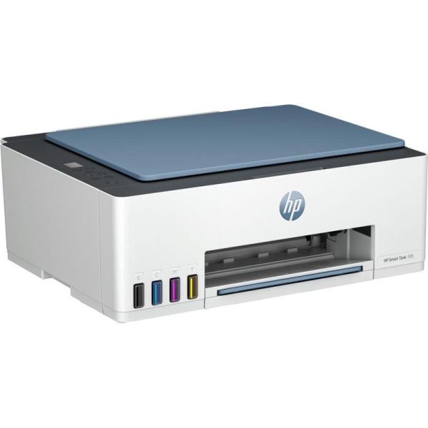 Refillable ink tanks on HP Smart Tank 585 with spill free ink bottles