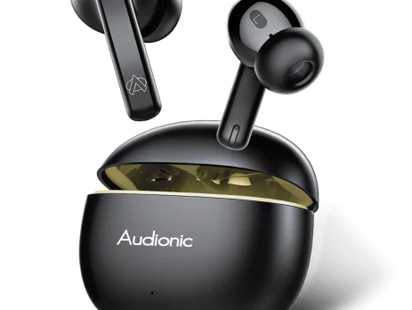 Audionic Airbud Signature S680 wireless earbuds in charging case