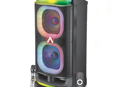 Audionic Hummer H55 100W trolley speaker with wireless mic and RGB lights