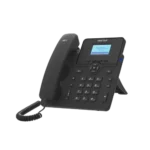Dinstar C60GP Gigabit IP Phone front view with LCD screen on office desk