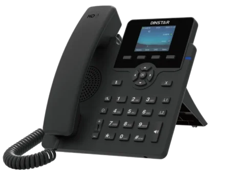 Dinstar C62UP color Screen IP Phone front perspective on desk
